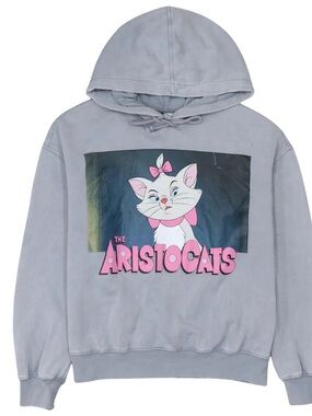 Divided Disney Light Gray Hoodie with Pink Aristocats Vintage
